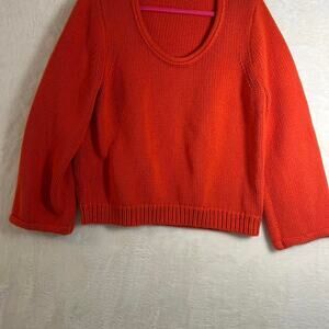 J.Crew orange cropped sweater Size XL